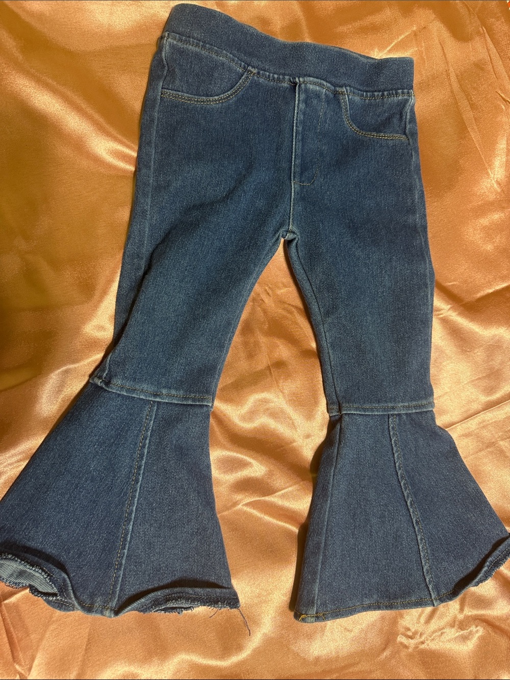 Girls bell bottoms Dark Blue Flare Denim Pants